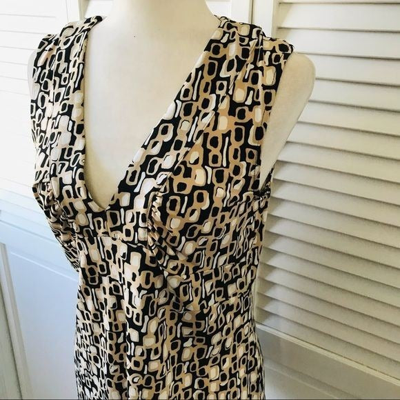 Axcess Beige Black Tank Top Shirt Size M