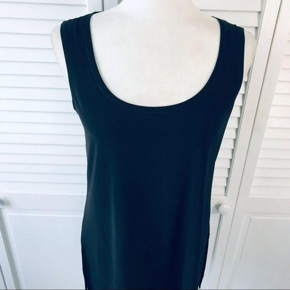 SLINKY BRAND Black Sleeveless Shirt Size S