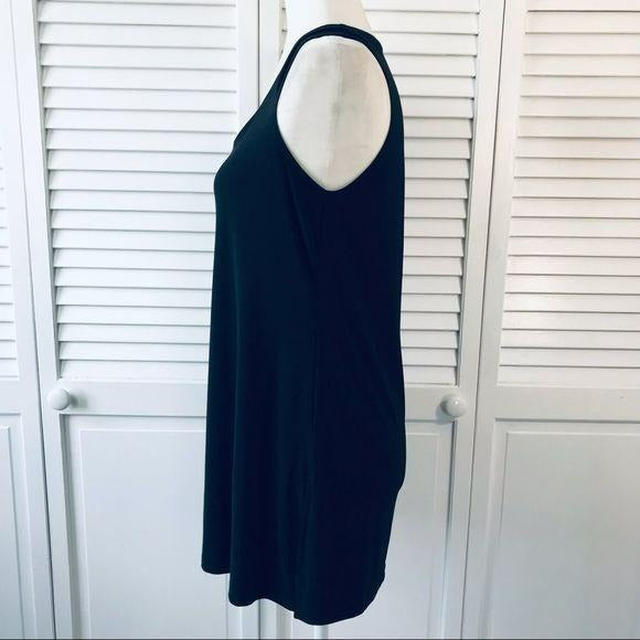 SLINKY BRAND Black Sleeveless Shirt Size S