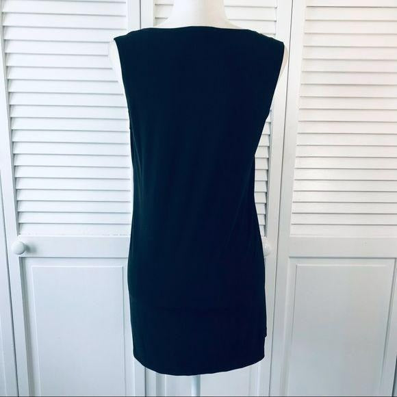 SLINKY BRAND Black Sleeveless Shirt Size S
