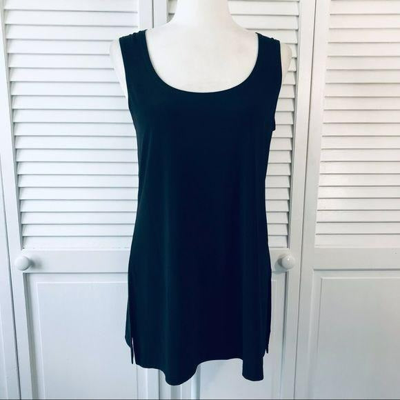 SLINKY BRAND Black Sleeveless Shirt Size S