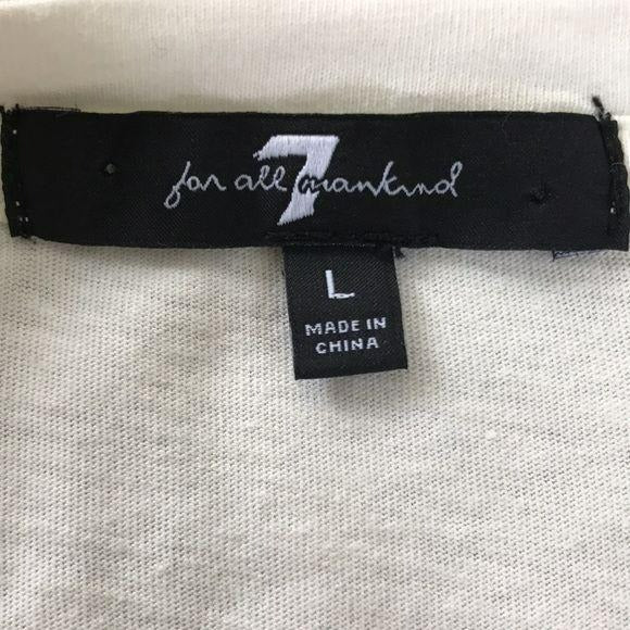 *NEW* 7 FOR ALL MANKIND Cream Shirt Size L