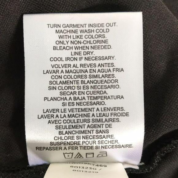 JONES NEW YORK Black Side-Tie Short Sleeve Shirt Size S