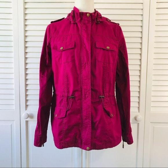 BONGO Dark Pink Hooded Jacket Size M