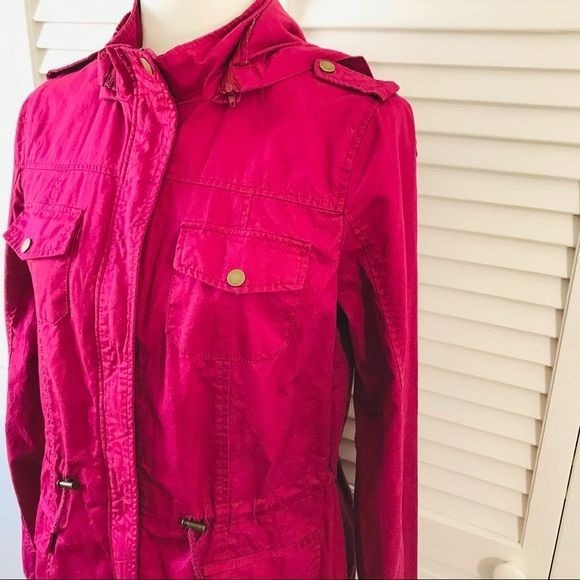 BONGO Dark Pink Hooded Jacket Size M