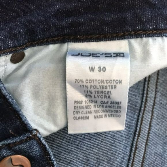 JOE’S JEANS Dark Blue Cotton Blend Jeans Size 30