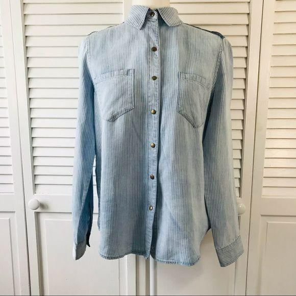*NEW* MICHAEL STARS Button Up Linen Denim Shirt