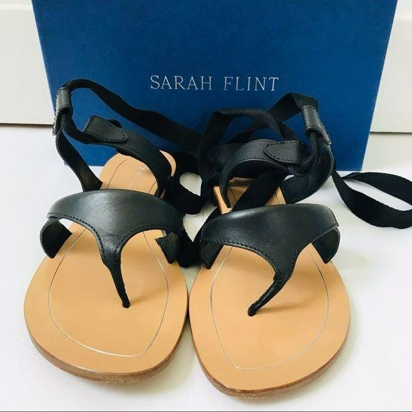 SARAH FLINT Black Grear Sandals