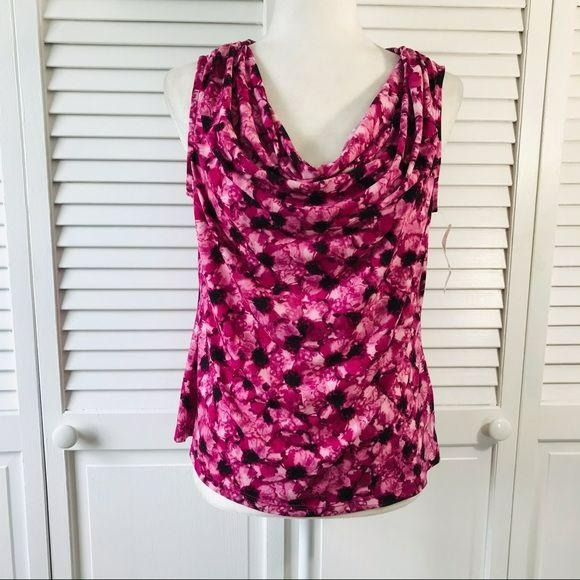*NEW* CHARTER CLUB Pink Sleeveless Blouse Size L