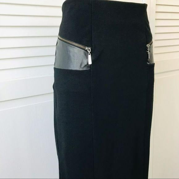 CARMEN MARC VALVO Black Pencil Skirt