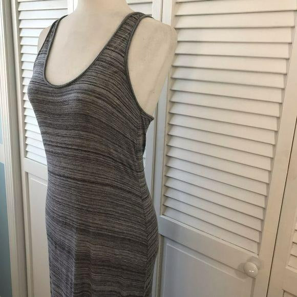 VINCE Black Gray Maxi Dress