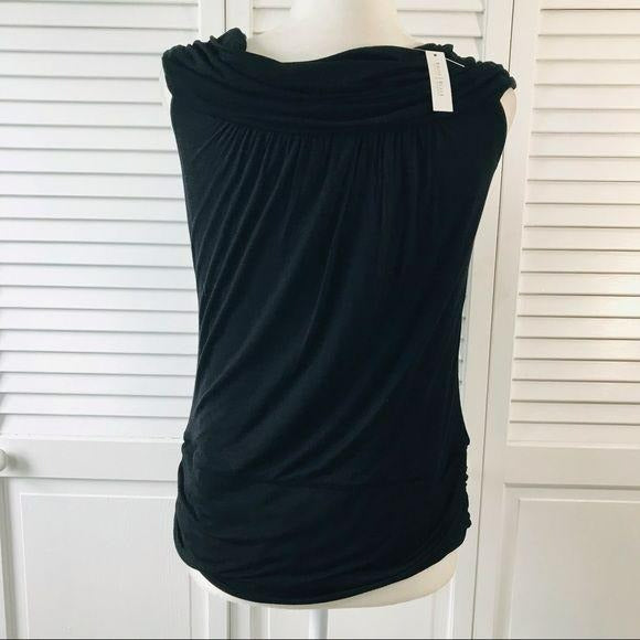 *NEW* WHITE HOUSE BLACK MARKET Black Sleeveless Top