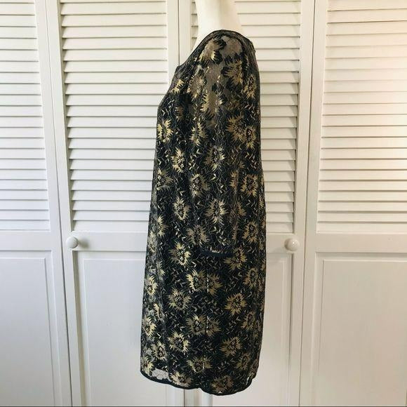 SAM & LAVI Rayon Sheer Sleeve Dress Size L