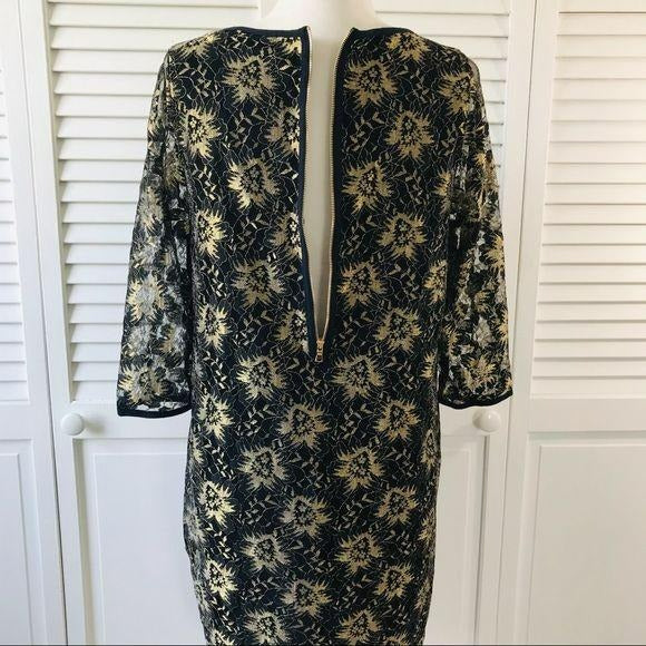 SAM & LAVI Rayon Sheer Sleeve Dress Size L