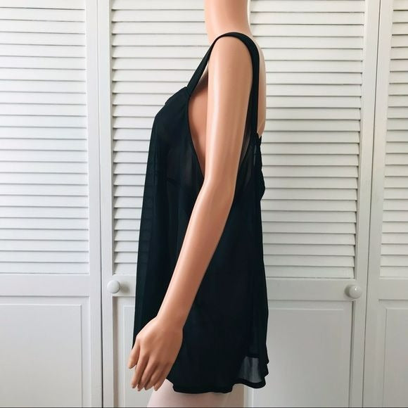 LANE BRYANT Black Sheer Tank Top Size 18/20W