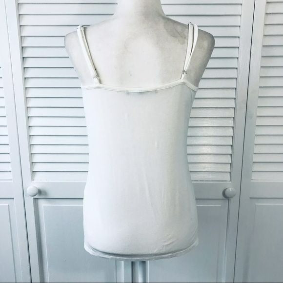 WHITE HOUSE BLACK MARKET White Spaghetti Strap Shirt