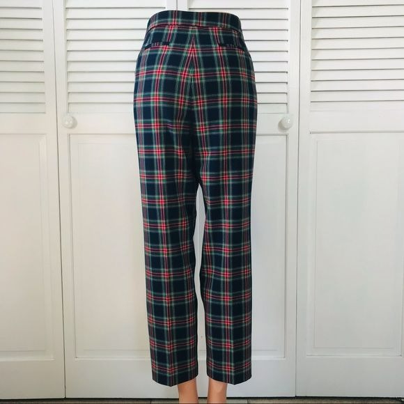 TALBOTS Plaid Chatham Ankle Pants Size 14P