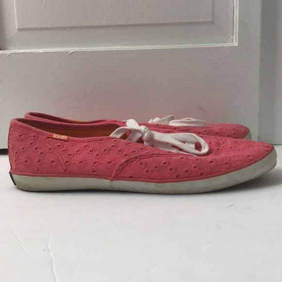 KEDS Coral Champion Eyelet Sneakers Size 8.5