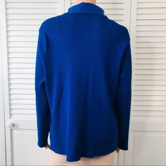 CHICO’S Royal Blue Lightweight Quilted Jacket Size XL