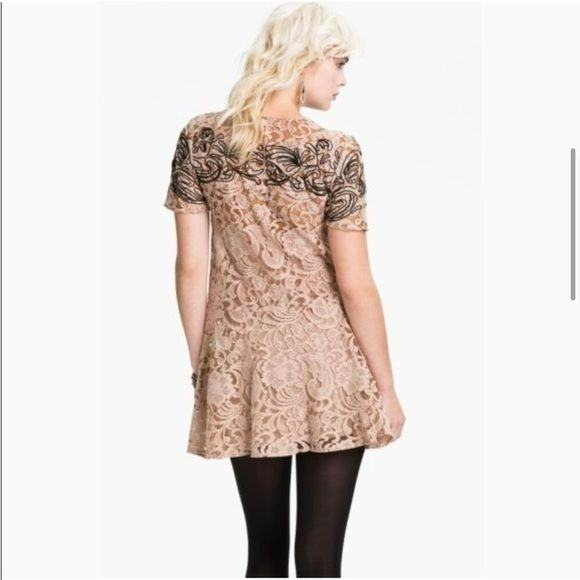 FREE PEOPLE Pink Lace Dreamer Dress Size XS