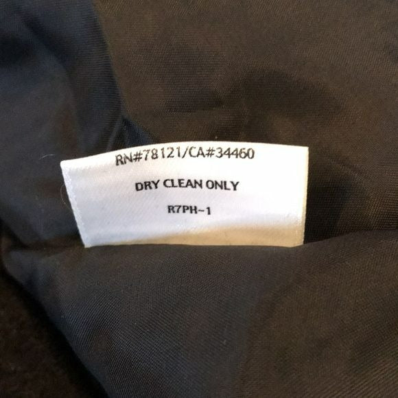 EILEEN FISHER Black V-Neck Crinkle Design Sparkle Jacket