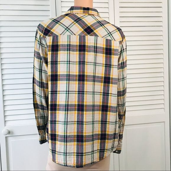 MERONA White Plaid Button Down Shirt