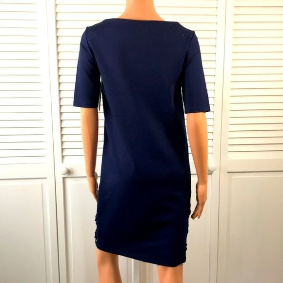 LAUREN RALPH LAUREN Navy Blue Short Sleeve Dress Size XS (new with tags)