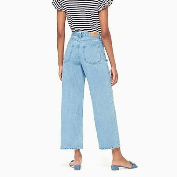 *NEW* KATE SPADE Blue Vintage Wide Leg Denim Jeans Size 28