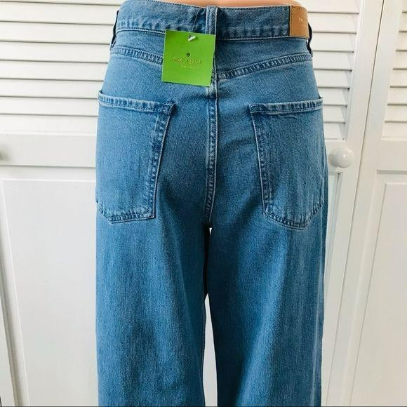 *NEW* KATE SPADE Blue Vintage Wide Leg Denim Jeans Size 28