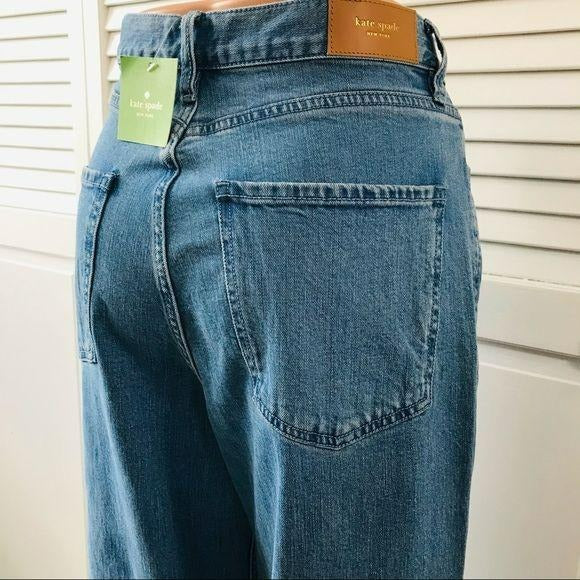 *NEW* KATE SPADE Blue Vintage Wide Leg Denim Jeans Size 28
