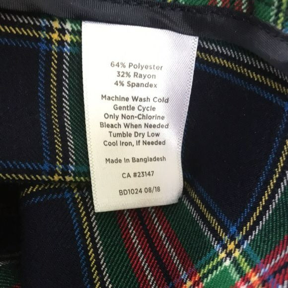 TALBOTS Plaid Chatham Ankle Pants Size 14P