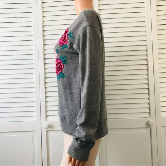 HOLLISTER Gray Scoop Neck Sweater Size S