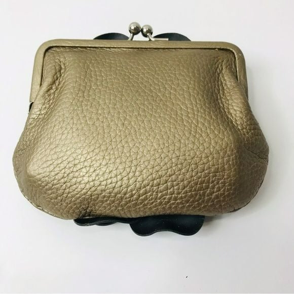 DON VINCENT Metallic Flower Avalon Bay Coin Purse