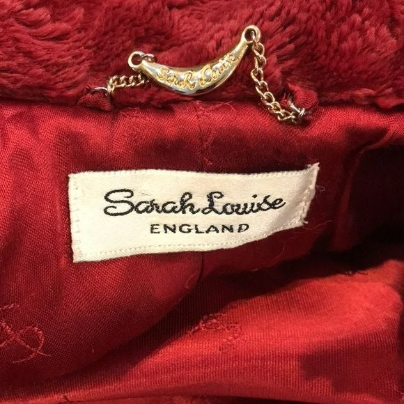 SARAH LOUISE Red Vintage Short Sleeve Jacket Size S