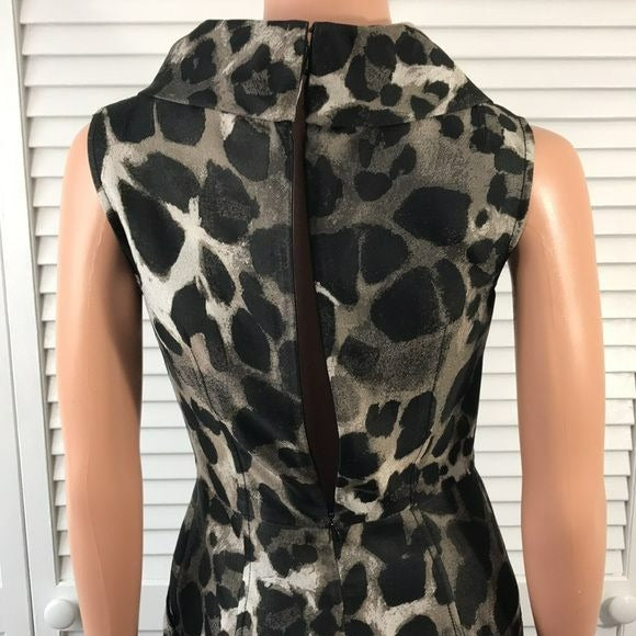 ECCOCI Black Gray Animal Print Dress Size 0