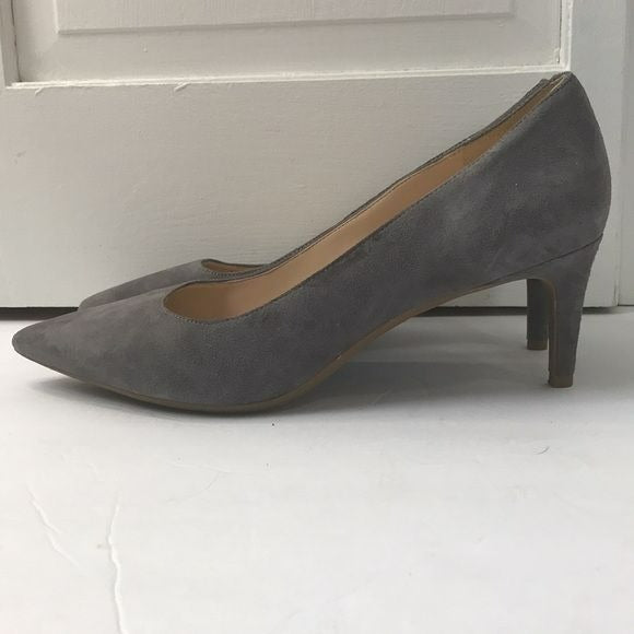 NINE WEST Gray Suede 9 Technology Pointed Toe Heels Size 8.5M