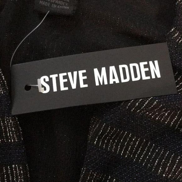 *NEW* STEVE MADDEN Blue Silver Cold Shoulder Cardigan One Size Fits Most