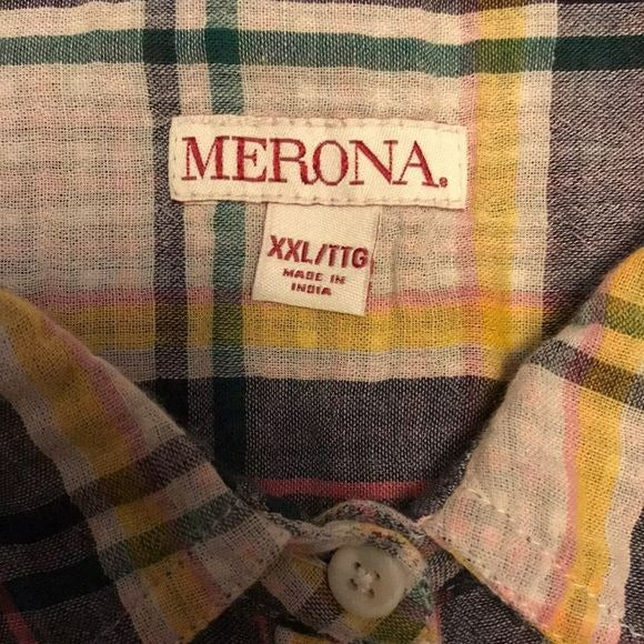 MERONA White Plaid Button Down Shirt