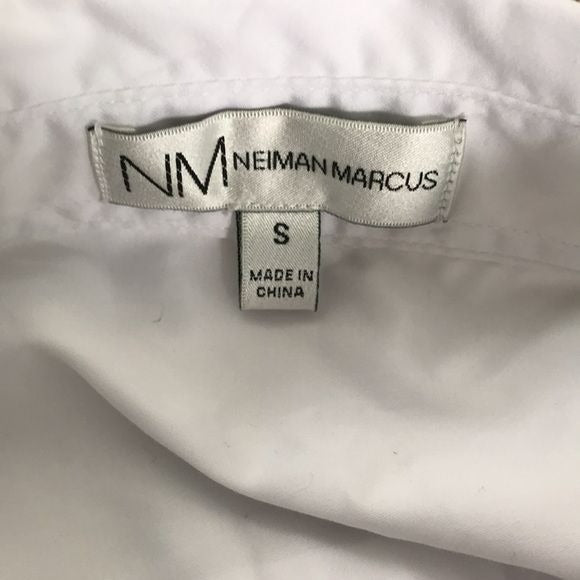 NM NEIMAN MARCUS White Tunic Long Sleeve Shirt Size S