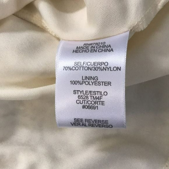CITY TRIANGLES Ivory Lace Cotton Blend Sleeveless Dress Size 9
