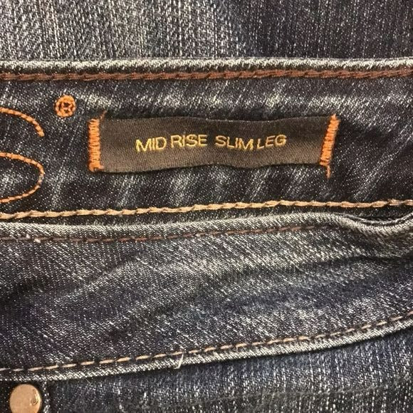 JAG JEANS Blue Mid Rise Slim Leg Jeans Size 8