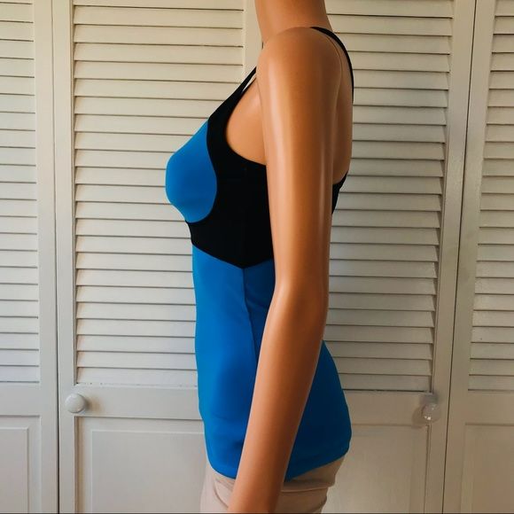 LUCY Blue Black Racerback Tank Top Size XS