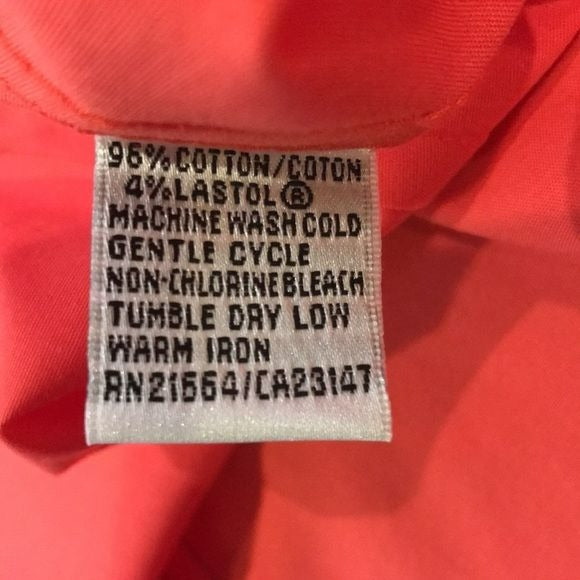 Talbots Petites Coral Sleeveless Collared Button Down Shirt Size 2