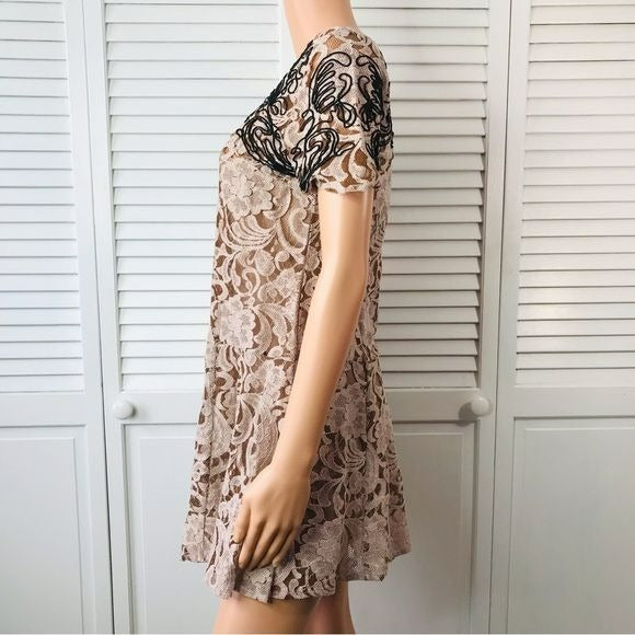 FREE PEOPLE Pink Lace Dreamer Dress Size XS