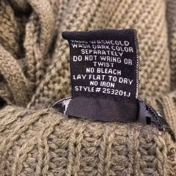 POOF New York Green Open Back Sweater Size M