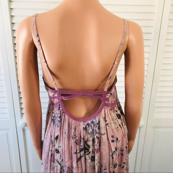 EN/KAY BY NAVLEEN Pink Spaghetti Strap Floral Sundress Size S