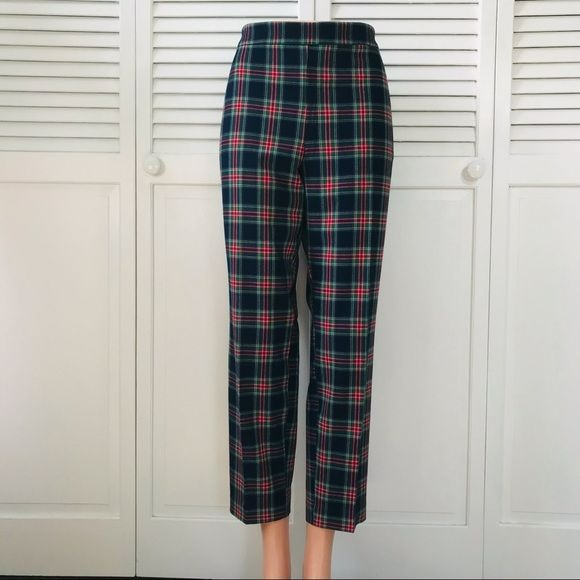 TALBOTS Plaid Chatham Ankle Pants Size 14P