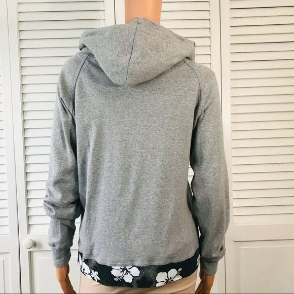 ISLAND DESIGN COLLECTION Gray Floral Tank Top And Zip Up Jacket Size XL
