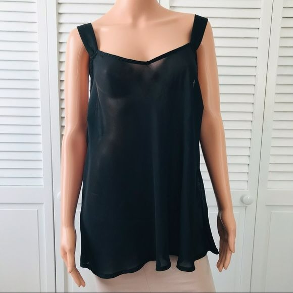 LANE BRYANT Black Sheer Tank Top Size 18/20W
