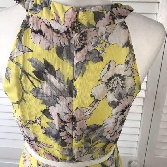Tommy Hilfiger Floral Print Belted Midi Dress